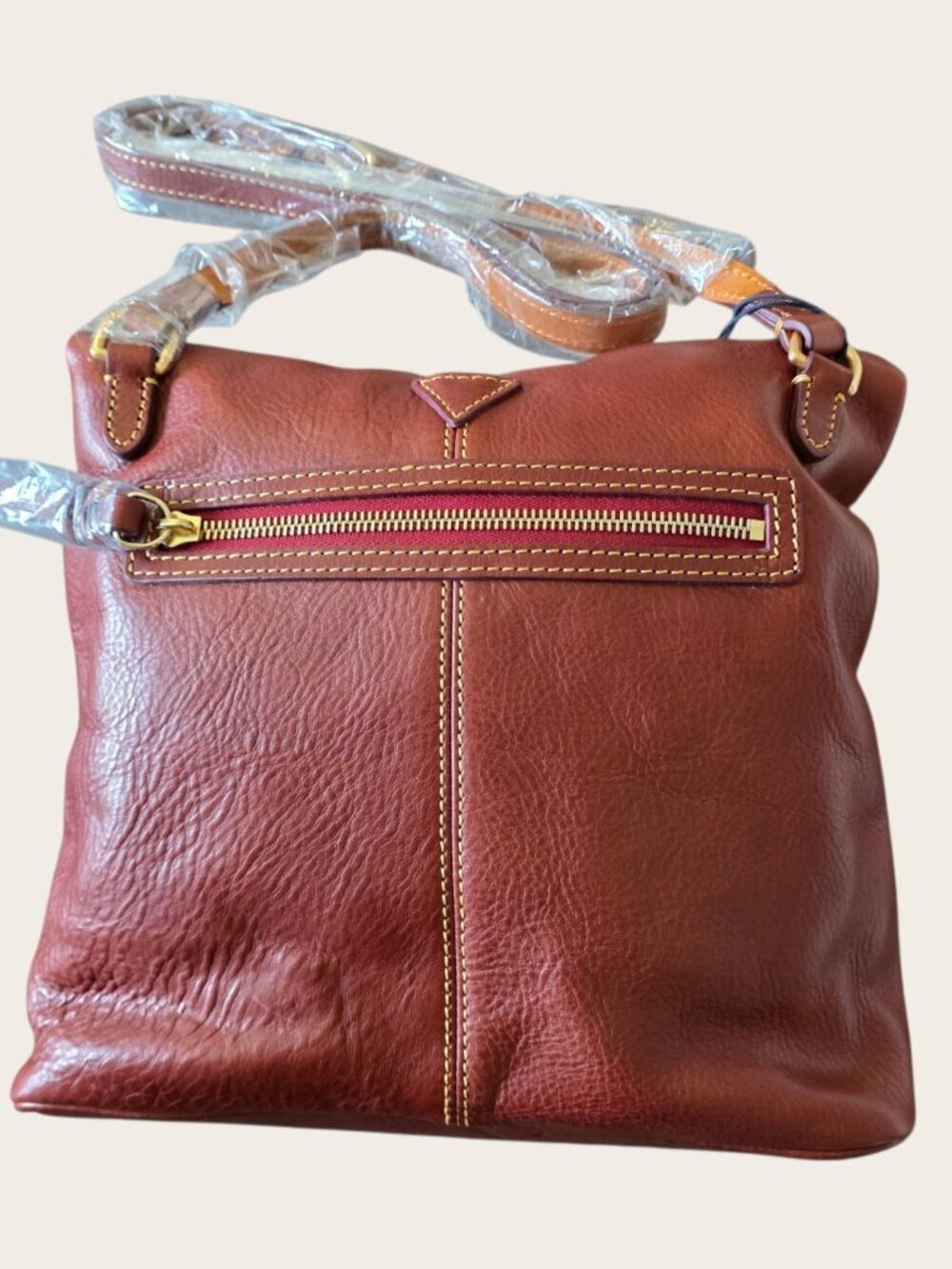 Medium Toggle Crossbody Chestnut Italian Leather - Picture 6 of 16